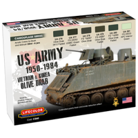 LifeColor US Army 1950-84 Vietnam Korea Olive Drab Set (22ml x 6)