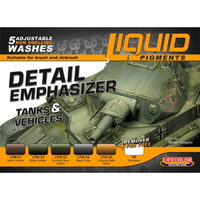 Lifecolor Liquid Pigments Tanks & Vehicles (5 Wash Set)