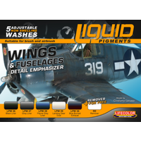 Lifecolor Liquid Pigments Wings & Fuselages Detail Emphasizer (5 Wash Set)