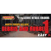 Lifecolor Nth Europe Village Debris And Rubble #1 Detail Colour Acrylic Paint Set