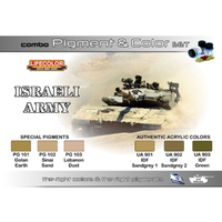 Lifecolor Israeli Army Pigment And Colour Combo Acrylic Paint Set