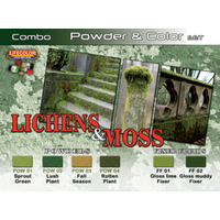 Lifecolor Lichens & Moss Powder & Color Acrylic Paint Set