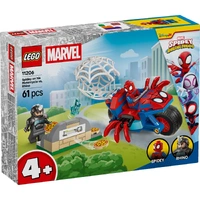 LEGO Marvel Spidey And His Amazing Friends Spidey on his Motorcycle vs. Rhino 11206