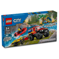 LEGO City 4x4 Fire Truck with Rescue Boat 60412