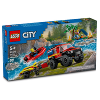 LEGO City 4x4 Fire Truck with Rescue Boat 60412