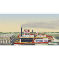 Lindberg 1/64 Paddle Wheel Southern Belle Steamship