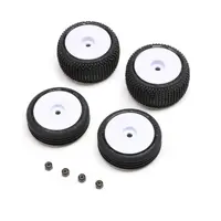 Losi Micro-B White Wheel and Tyre Set