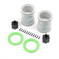 Losi 2.6in Green Wheels with Beadlock Ring, 2pcs, LMT 2.0