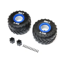 Losi BKT 2.6in Medium Compound Monster Truck Tyre mounted on Blue Wheels, LMT 2.0