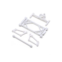 Losi Front Wing Mount Set, White, 22S Sprint Car