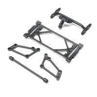 Losi Front Wing Mount Set, Black, 22S Sprint Car