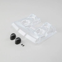 Losi Interior Set with Helmets, Clear, Baja Rey