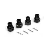 Losi Wheel Hex Black & Pin (4), MTXL LOS252050