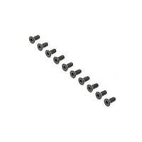 Losi Flat Head Screws, Stl, BO, M4 x 10mm (10)