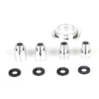 Losi Engine Mount Spacer & Clutch Mount, Aluminium, Silver, MTXL