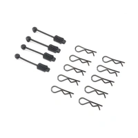 Losi 10pc Body Clip Pack with 4pc Clip Leash, ProMoto-MX/SM