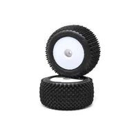 Losi Rear Mounted Pin Tyres, White, 2pcs, Mini-T 2.0