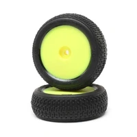 Losi Front Mounted Taper Pin with Yellow Wheels, 2pcs, Mini-B