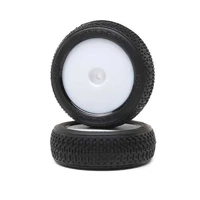 Losi Front Mounted Taper Pin with White Wheels, 2pcs
