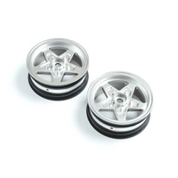 Losi Satin Chrome Front Wheel, 2pcs, 22S Drag