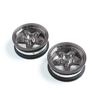 Losi Black Chrome Front Wheel, 2pcs, 22S Drag