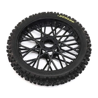 Losi Dunlop MX53 Front Tyre Mounted with Black Wheel