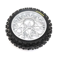 Losi Dunlop MX53 Rear Tyre Mounted with Chrome Wheel, ProMoto-MX