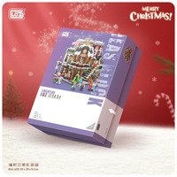 LOZ Architecture Series Christmas Coffee Shop (2506pcs) Mini Building Bricks LOZ1054