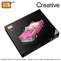 LOZ Mini Car Series Pink Cabriolet (560 pcs) Mini Building Bricks LOZ1125