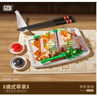 LOZ Food Series Dim Sum Shrimp Rice Roll (614pcs) Mini Building Bricks LOZ1264
