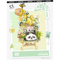 LOZ Panda 3D Frame (With Button Cell) (751pcs) Mini Building Bricks LOZ1302