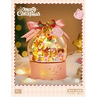 LOZ Christmas Candy House Light Up Snow Globe (486pcs)