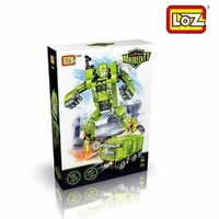 LOZ Transformation Green Garbage Truck Mini Building Bricks LOZ1835