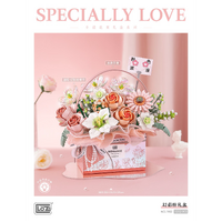 LOZ Flower Gift Box Pink Mini Building Block Set 1212pcs