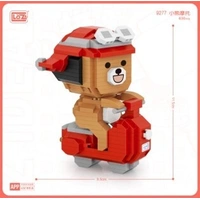LOZ Bear on Motorcycle Mini Building Bricks LOZ9277