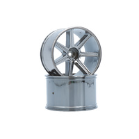 LRP 8-Spoke Wheel Black - Chrome (2pcs) - S10 TX LRP-122020