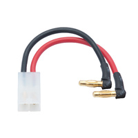 LRP 65838 LiPo Hardcase adapter wire - 4mm male plug to Tamiya/JST plug 90° angle