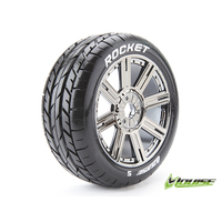 Louise RC B-Rocket Black/Chrome Spoke 1/8 Tyre & R