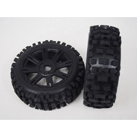 Louise RC B-ulldoze Black Spoke 1/8 Tyre & rim