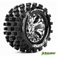 Louise RC MT-Rock 2.8 tyre w/rim Chrome 12mm hex"