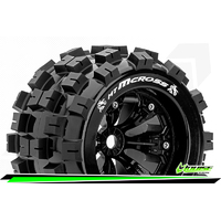 Louise RC MT-Cross 1/8 Truck Tyre w/BLK rim