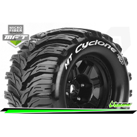 Louise RC MFT 1/8 MT-CYCLONE MONSTER TRUCK TIRE SPORT / 0 OFFSET BLACK RIM HEX 17mm / MOUNTED