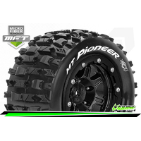 Louise RC MFT MAXX MT-PIONEER MONSTER TRUCK TIRE SOFT / 1/2 OFFSET BEAD-LOCK BLACK RIM HEX 17mm / MOUNTED 