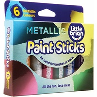 Little Brian Paint Sticks - Metallic 6 pk