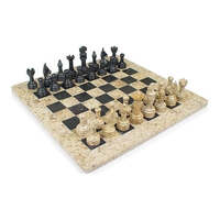 Onyx Chess Set 12in Fossil/Black