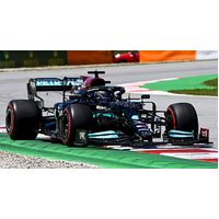 Minichamps 1/18 Mercedes-AMG Petronas Formula One Team W12 E Performance - Hamilton - 100TH Pole- Spanish GP 2021 Diecast Car