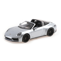 Minichamps 1/18 Porsche 911 (992) Targa 4 GTS - 2021 – Silver Diecast Car