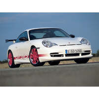 Minichamps 1/18 Porsche 911 GT3 RS - 2002 - White w/Red Strips Diecast Model