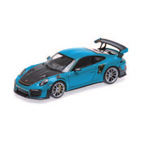 Minichamps 1/18 Porsche 911 (991.2) GT2RS  - 2018 - Blue W/ Black Wheels Diecast Model