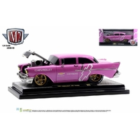 M2 Machines1/24 Pink 1957 Chevrolet Performance 150 Sedan Diecast Car